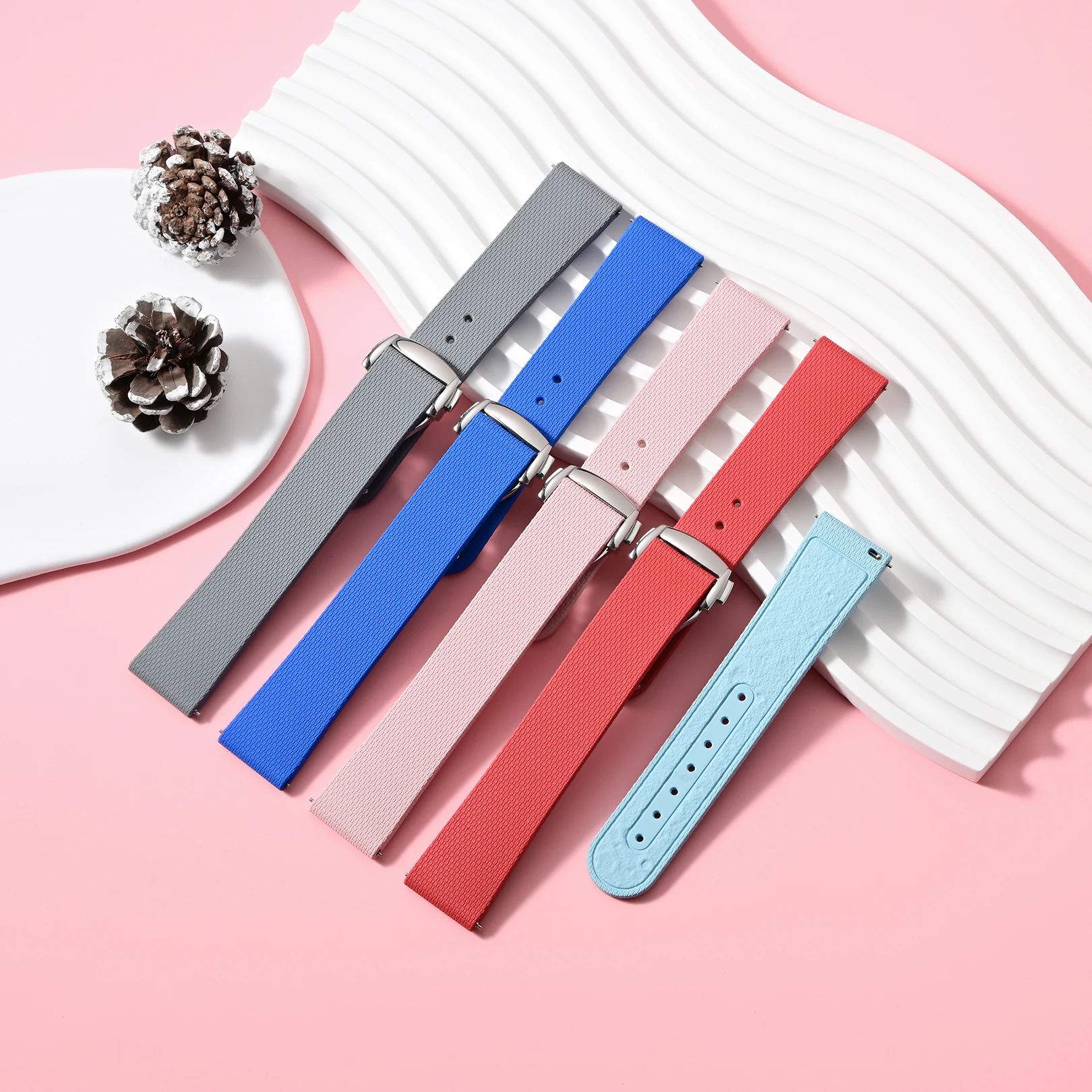 فلورو المطاط حزام ل سواتش X أوميغا MoonSwatch 20 مللي متر FKM الإفراج السريع العالمي حزام (استيك) ساعة سوار ل ساماستر 300 600 #2