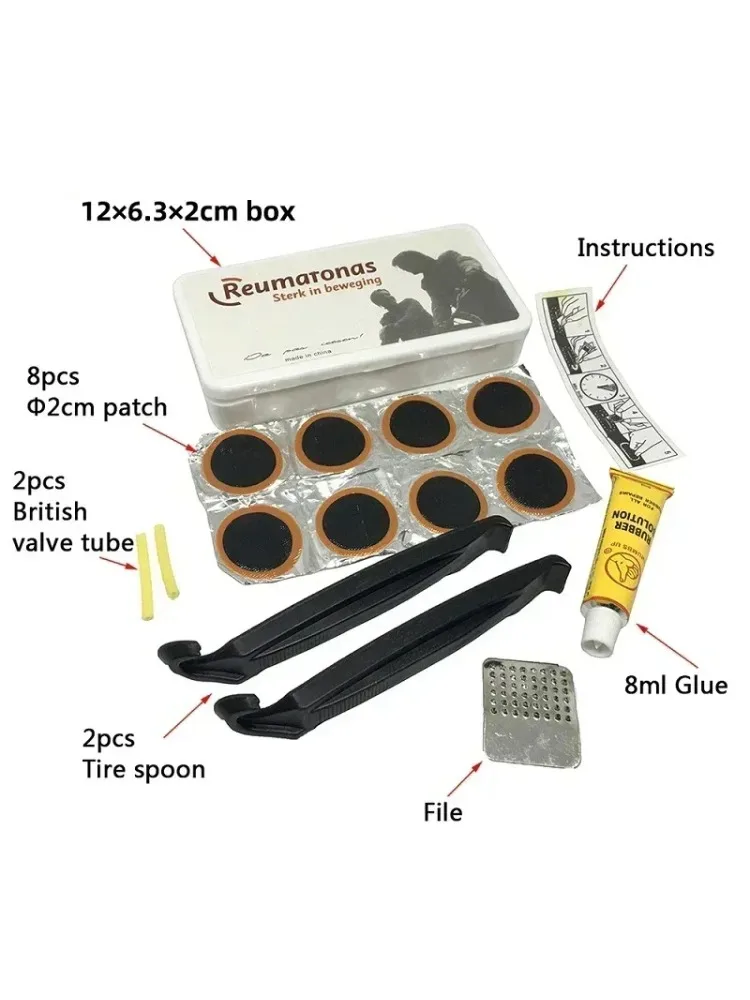AliExpress NONE Bicycle Flat Tire Repair Kit Tool Set Portable Tyre Repair Rubber Patch Kit Glue Set Bike Inner Tube Puncture Patch Repair Tool