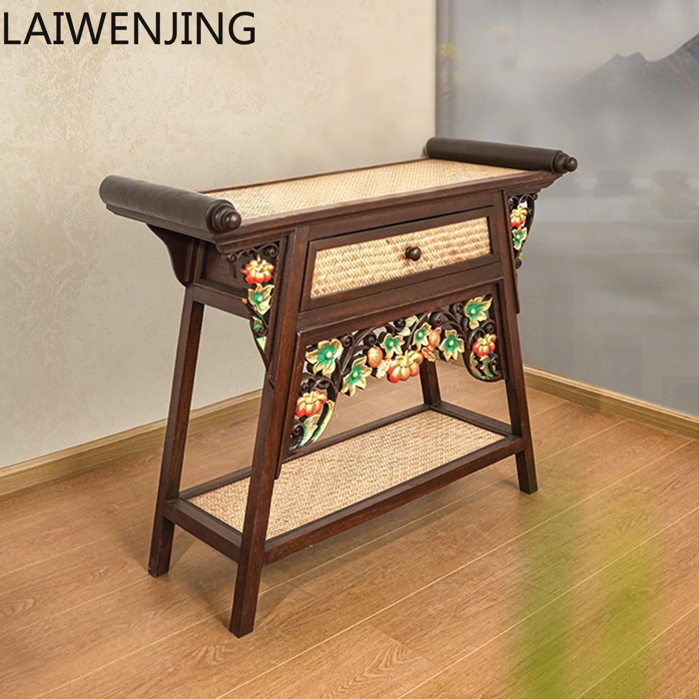 HLZ Solid Wood Offering Table Buddha Altar Home Use God Altar  Case Buddha Case Buddha Shrine Middle Hall Offering Table