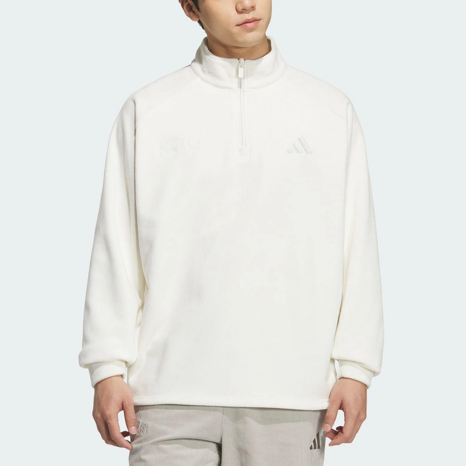 Sudadera Adidas Authentic GFX HALF ZIP para hombre, informal, holgada, con cierre de media cremallera, KR0223