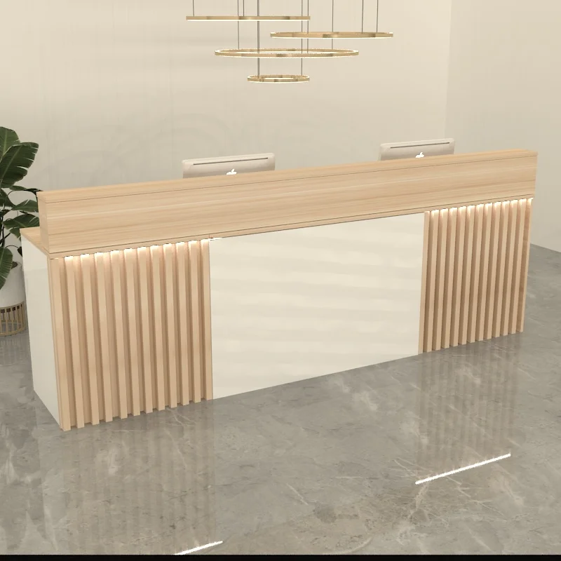 Service Luxury Reception Desks Hospital Mobile Gaming Service Cashier Table Replica Wooden Scrivania Reseption Luxury Furniture