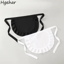 Short Half Aprons Kitchen Accessories Cooking Baking Cute Lolita Simple Housemaid Decoration Cleaning Tools Restaurant Café Ins