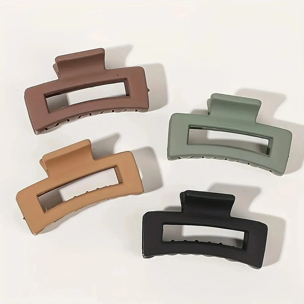 Multiple Colors of Square Jaw Clips,Hair Clips for Women and Girls, 1.6 in Small Non-Slip Hair Clips, Rectangular Claw Hair Clip