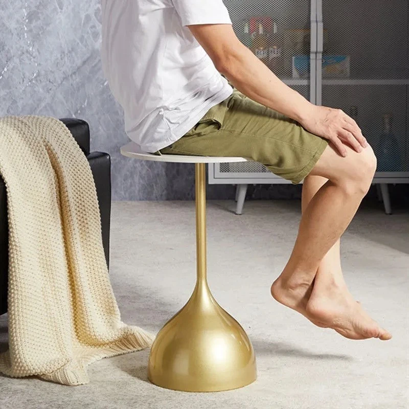 Small coffee table marble living room sofa table bedroom simple modern Internet celebrity rounded