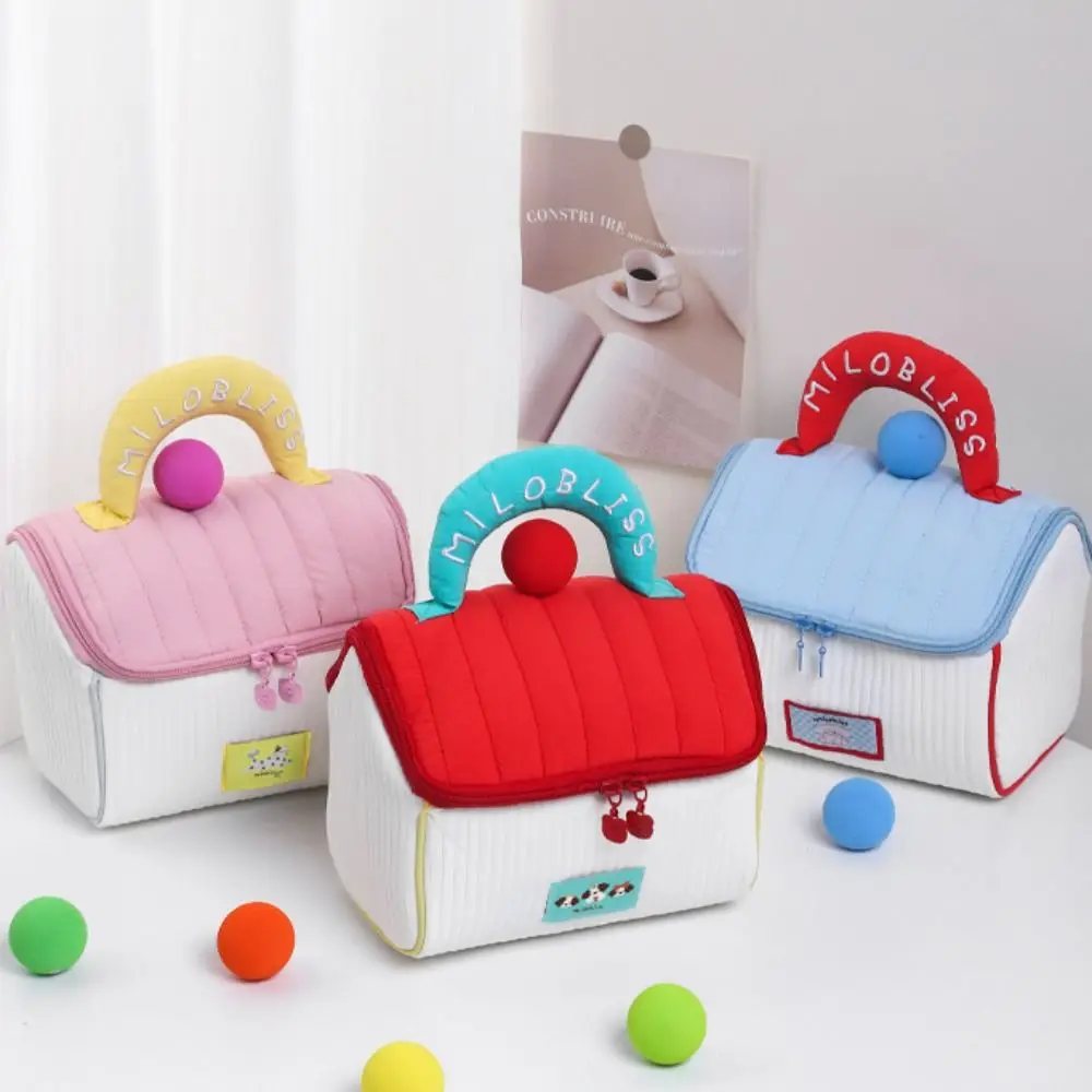 

Portable Puppy Cartoon Cosmetic Bag House Shape Cat Toiletries Bag Zipper Lager Capacity Makeup Bags Travel