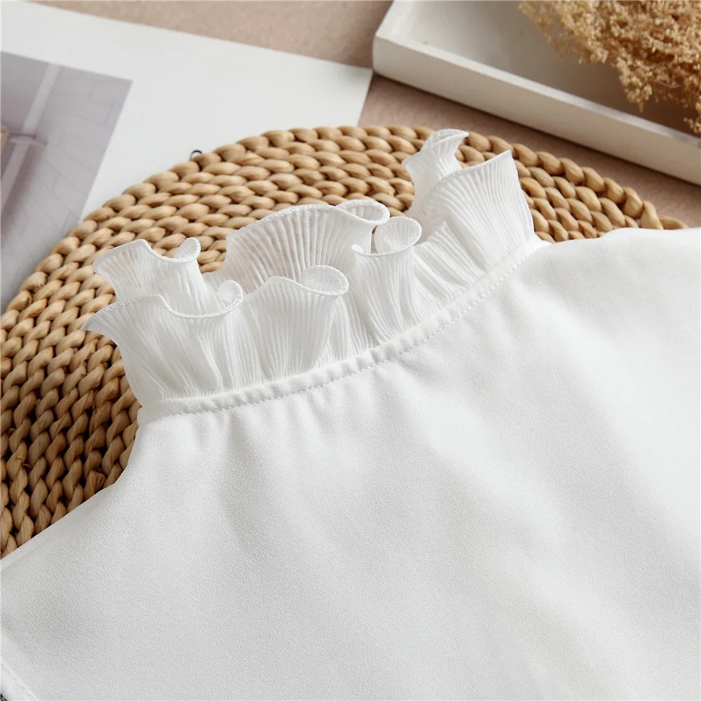 خمر الوقوف طوق البوليستر انفصال قميص طوق تكدرت قميص طوق أنيق لملابس غير رسمية قميص ارتداء اليومي