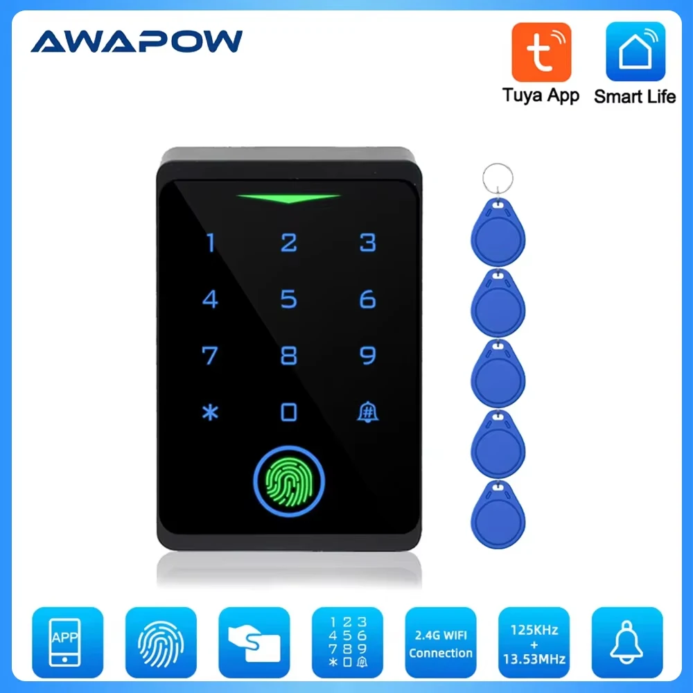 Awapow Tuya Kits de contrôle d'accès CF1-2.4G Wifi système de contrôle d'accès de porte sécurité éta