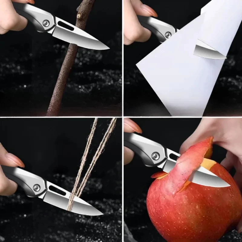 Fruit knife Folding portable knife Edge High hardness household multi-purpose knife Mini carry outdoor survival knife