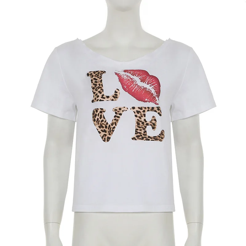 

Love Style Fashion Cute 90s Short sleeved Printed T-shirt Clothing T-shirt Women's Pattern T-shirt Summer Clothing Fashion Women