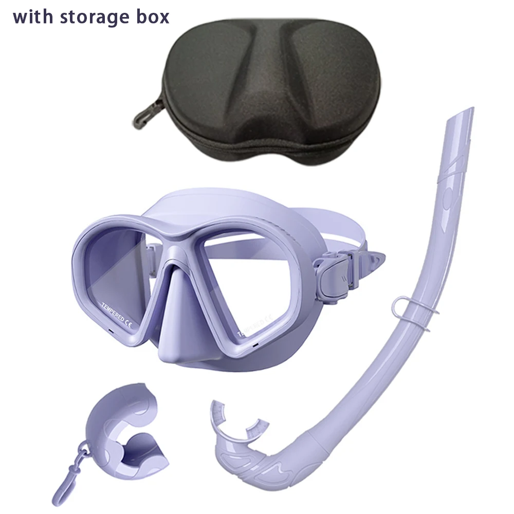 Professionelle Unterwasser-Tauchmaske, HD-Hartglas, für Erwachsene, verstellbar, zum Tauchen, Schnorcheln, Schwimmen, Tauchbrille + Aufbewahrungsbox – Detail 24