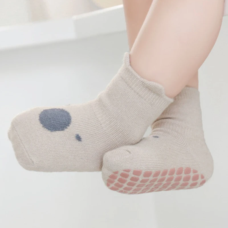 3 Pairs/Lot Cotton Baby Floor Socks Autumn Winter Infant Children Socks Combed Animal Cartoon Anti-slip Socks for Kids Newborn