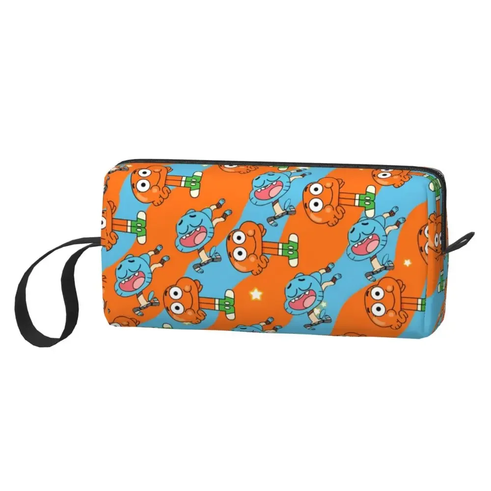 Gumballs Gum Ball Watterson Amazing Cartoon Cosmetic Bag Women Makeup Bags Travel Zipper Toiletry Bag Organizer Pouch