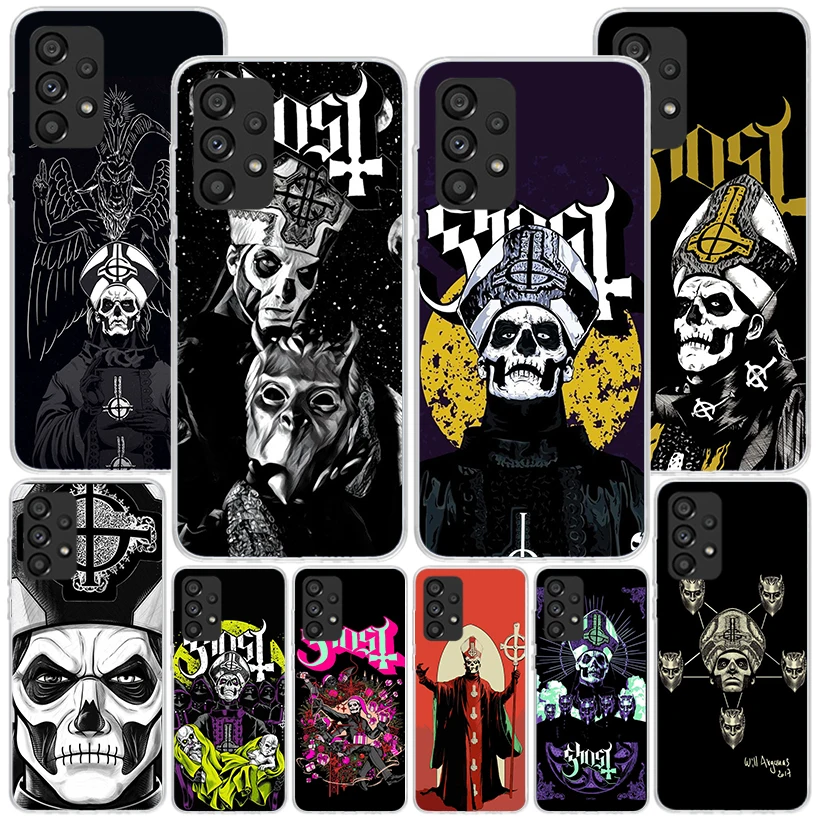 Ghost Papa Emeritus Phone Case For Samsung Galaxy A15 A25 A35 A55 A14 A24 A34 A54 A04S A13 A23 A33 A53 A03S A12 A52 A22 A32 A02S