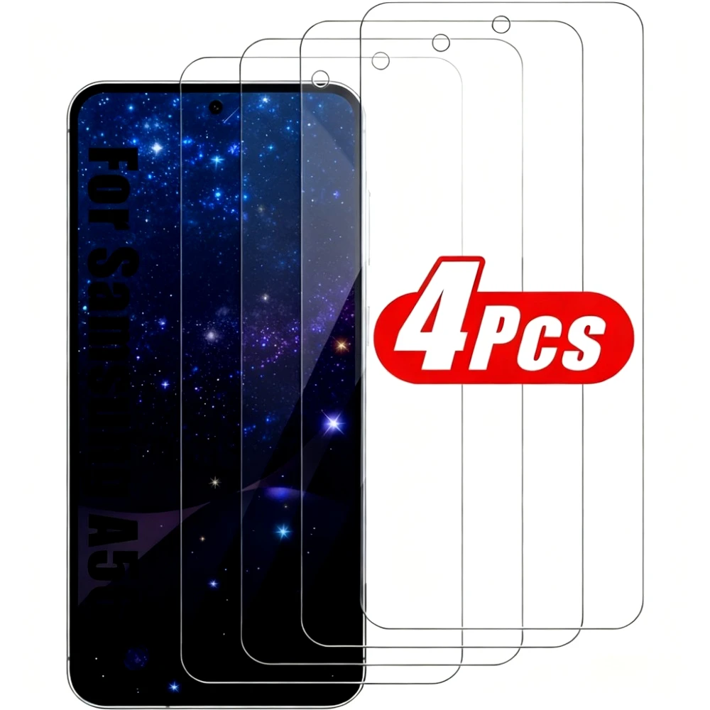 

4Pcs Ultra HD Screen Protector for Samsung Galaxy A56 A55 A53 A36 A26 A13 Tempered Glass for Samsung A07 A15 A17 A23 A25 A35 A51