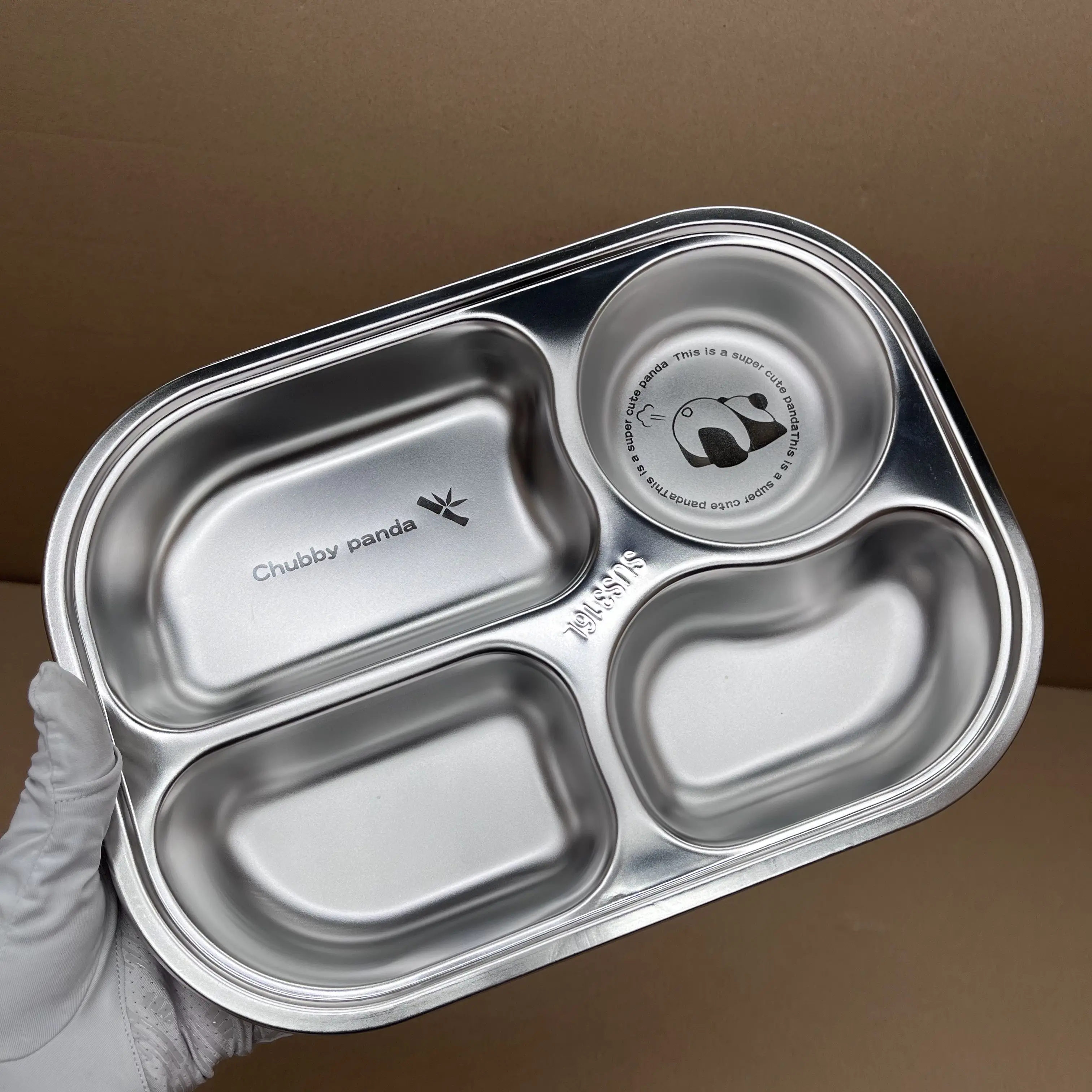 

Пищевая милая разделенная обеденная тарелка 316L, количественное разделение, без поперечного ароматизации, можно мыть в посудомоечной машине и дезинфицирующее средство