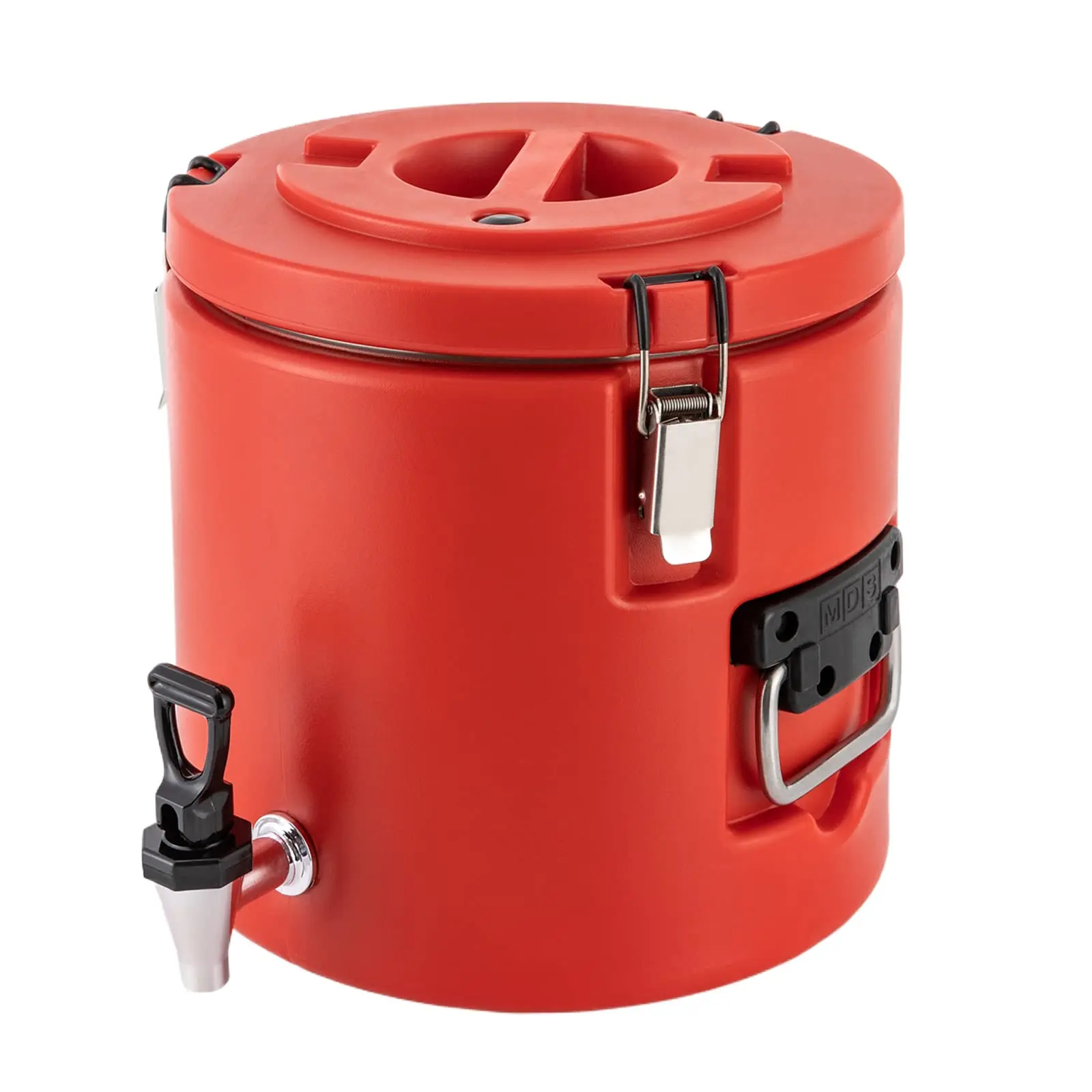 

Insulated Beverage Dispenser 3.9-Gallons / 15 Liters Red Stainless Steel Cold and Hot Beverage Dispenser with Fa