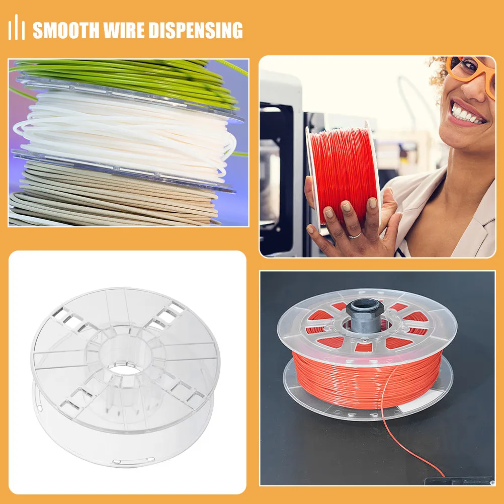 Plastic Wire Spool Extension Cord Storage Reel Small Cable Spool Cord Winder Transparent for Camping Caravan Motorhome Wire