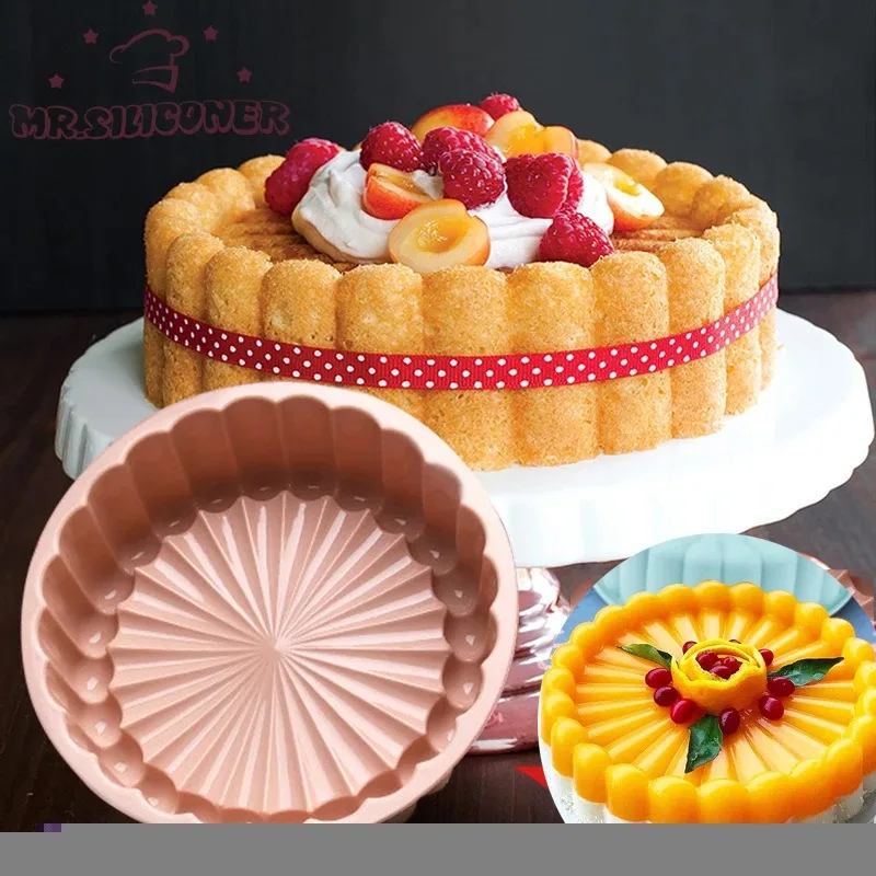 Multifunctional Cake Mold | Reusable Nonstick DIY Heart-Shaped Cake Tray | Heat-Resistant Silicone Baking Pan for Kitchen
