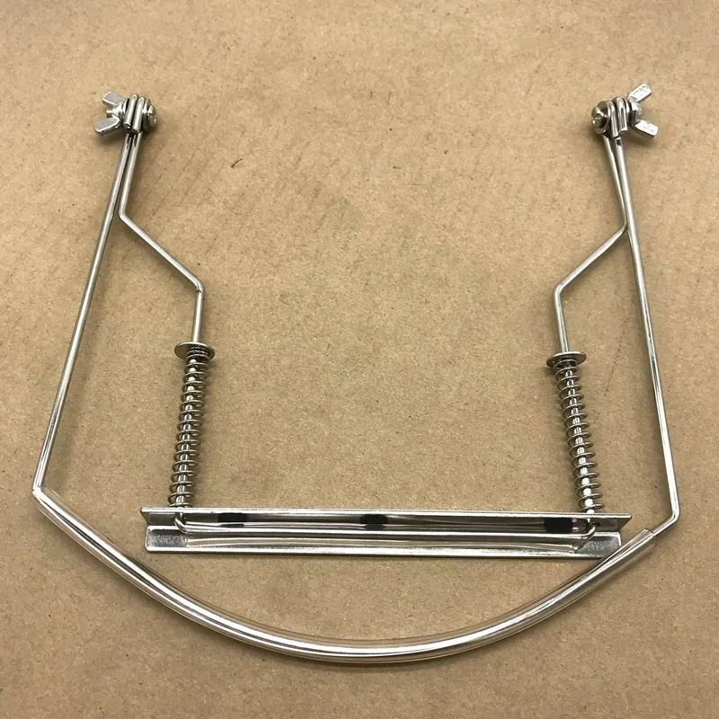 2X Harmonica Neck Holder 10 Holes Blues Harp Mouth Organ Stand Harmonic Rack -Silver