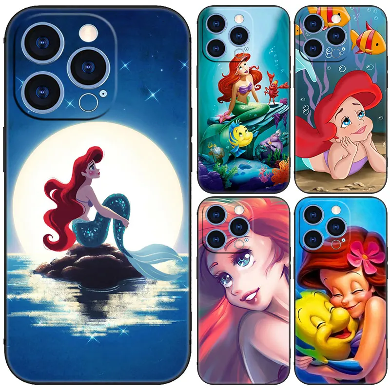 Casing Ariel putri duyung kecil, pelindung ponsel untuk Samsung A05S A04S A04E A03E A02S A01 Core A10S A11 A20S A30S A20E A21S A50S A31 A40 A41 A72