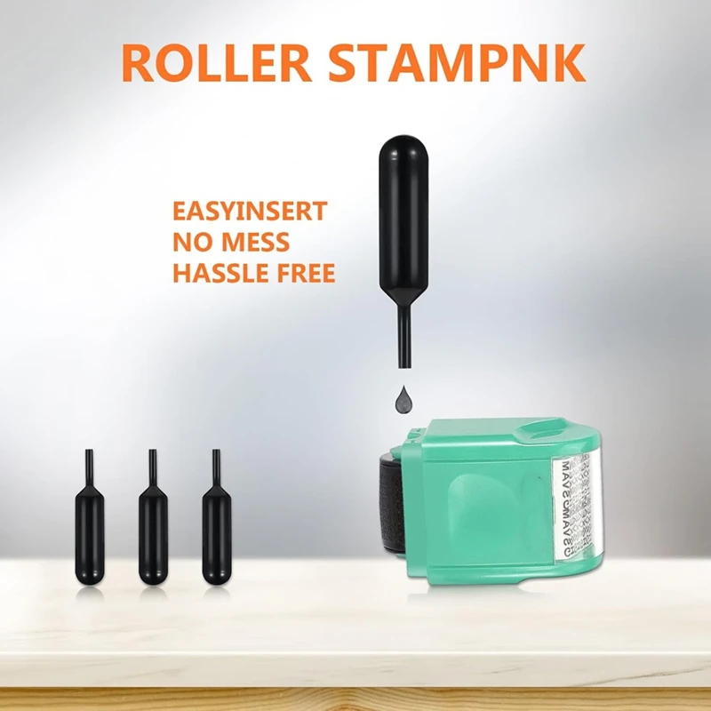12Pc Ink Refills For Your ID Stamp Roller Refill Ink Confidential Roller Stamp Refill Ink To Cover Personal Mail Address
