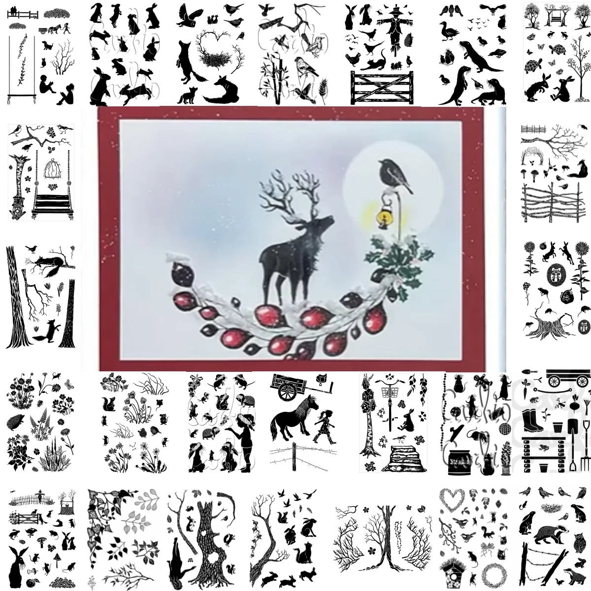 Animal Party Easter Collection Clear Stamps DIY Scrapbook Embossed Handcraft Paper Card Album Craft Template Supplies Decoration