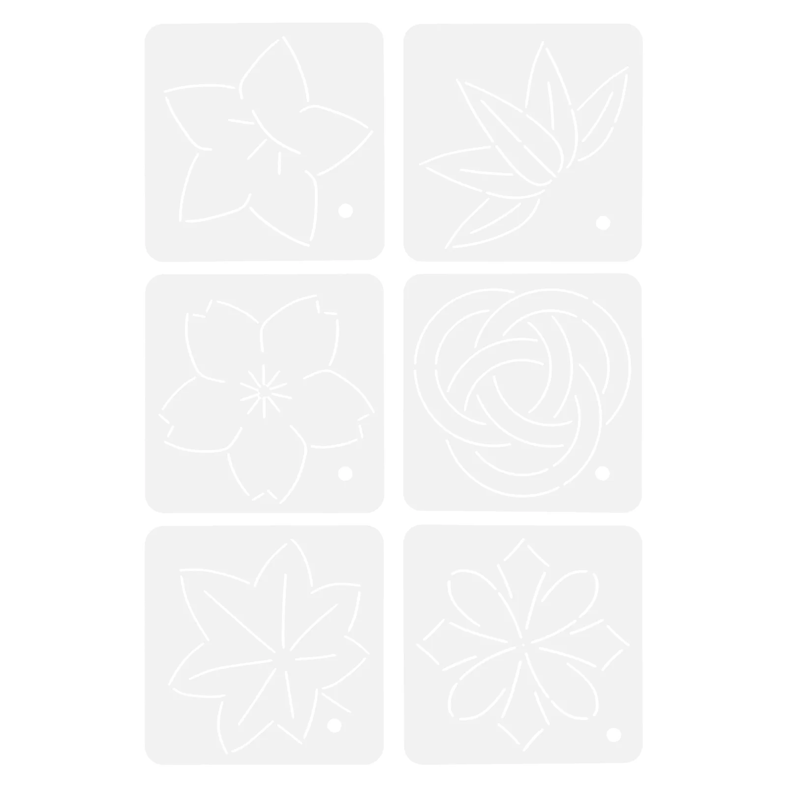 

6Pcs Acrylic Quilting Templates DIY Craft Accessories Smooth Comfortable Touch Safe Skin Improve Efficiency Sewing Embroidery