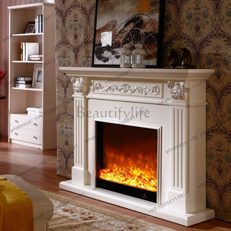 

Wooden Universal TV Stands Modern 200Cm Heater Floor Luxury Nordic Fireplace Living Room White Fernsehtisch Furniture Home