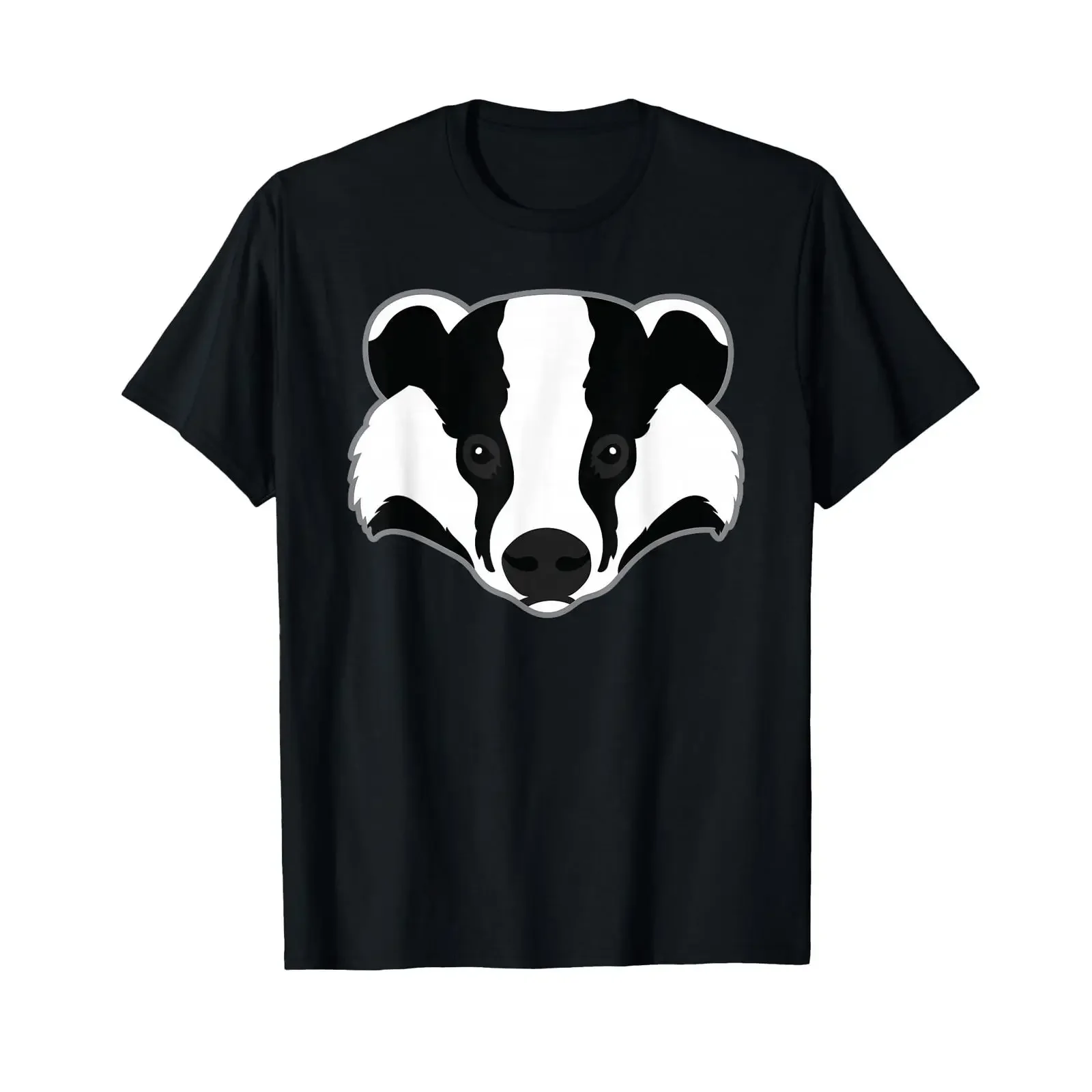 Badger Picture Head Grimbart European T Shirt vintage Washed Slightly Breathable Casual Stylish homme Top For Everyday Wear