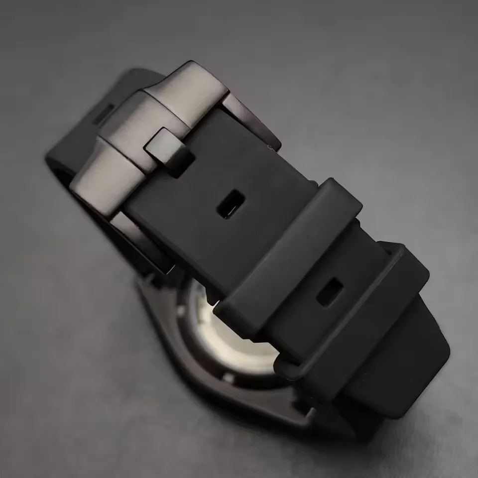 Caja NH35 de 42mm de alta calidad SKX007, cristal de zafiro para hombre, funda negra/plateada para SKX Mod 316L, acero inoxidable compatible con movimiento NH35 NH36