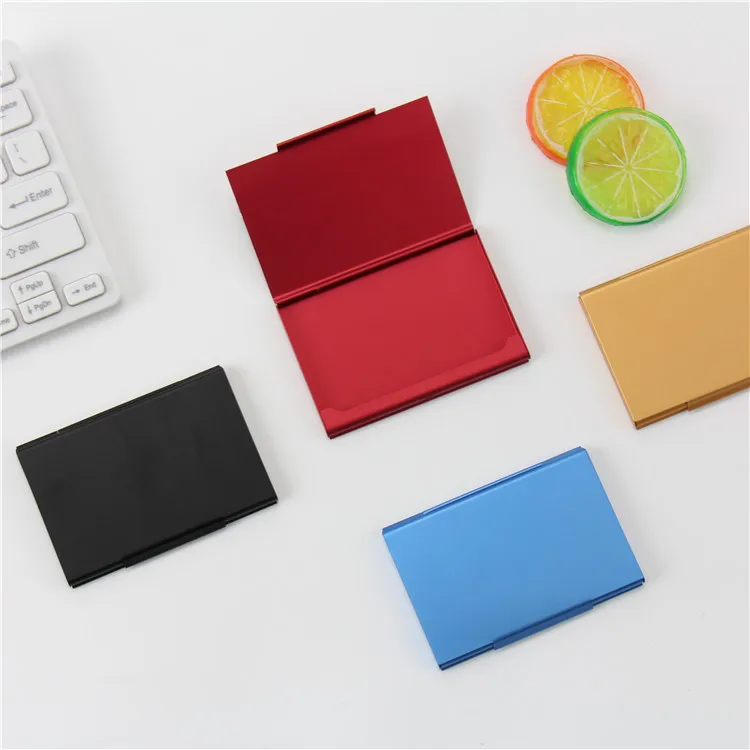 Colorful Aluminum Business Card Case, Alloy Business Card Holder, Exhibition Gift, Card Box & Name Card Clip
