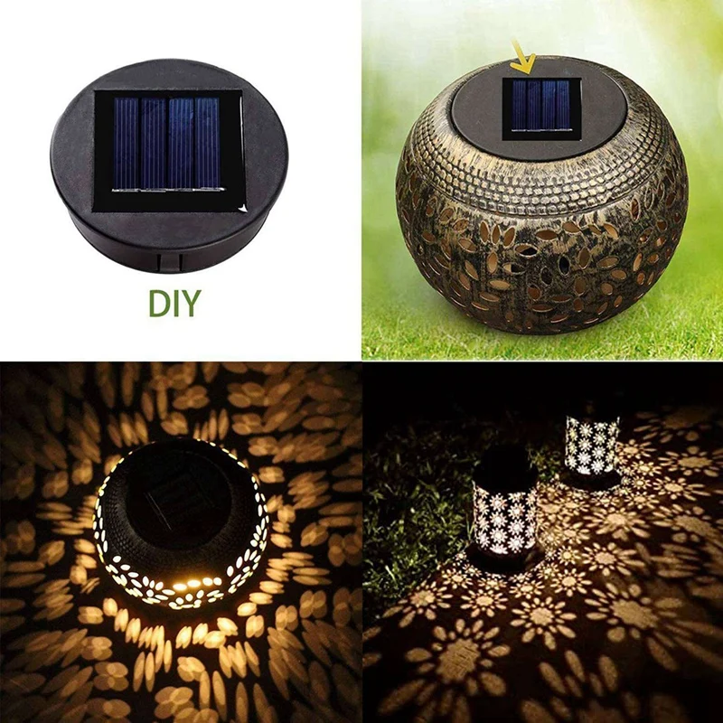 3X Smart Garden Solar Powered Replacement Round LED Light Box Solar Battery Box Solar Cells Poly Li-Ion Battery Charger