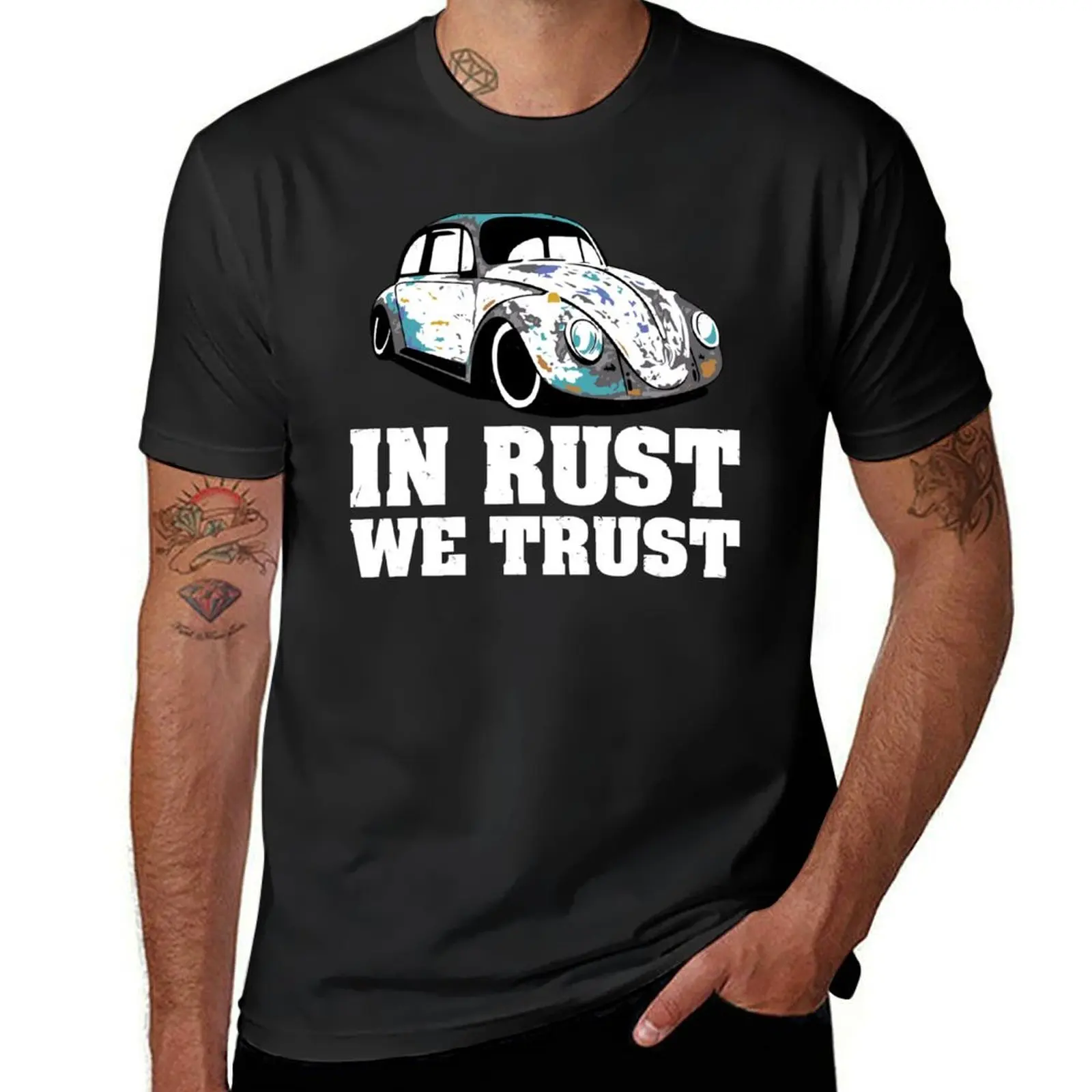 In Rust We Trust Classic Car T-Shirt anime clothes Blouse blanks black t shirts for men