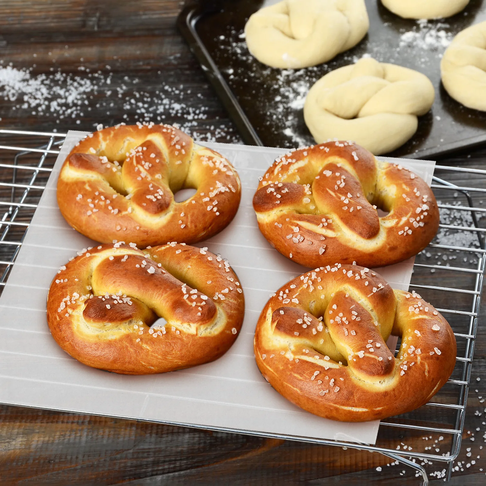 

50 Sheets Parchment Paper for Baking Air Fryer Non-Stick Pre-Cut Kitchen Paper Squares Cooking Steaming Grilling Supplies