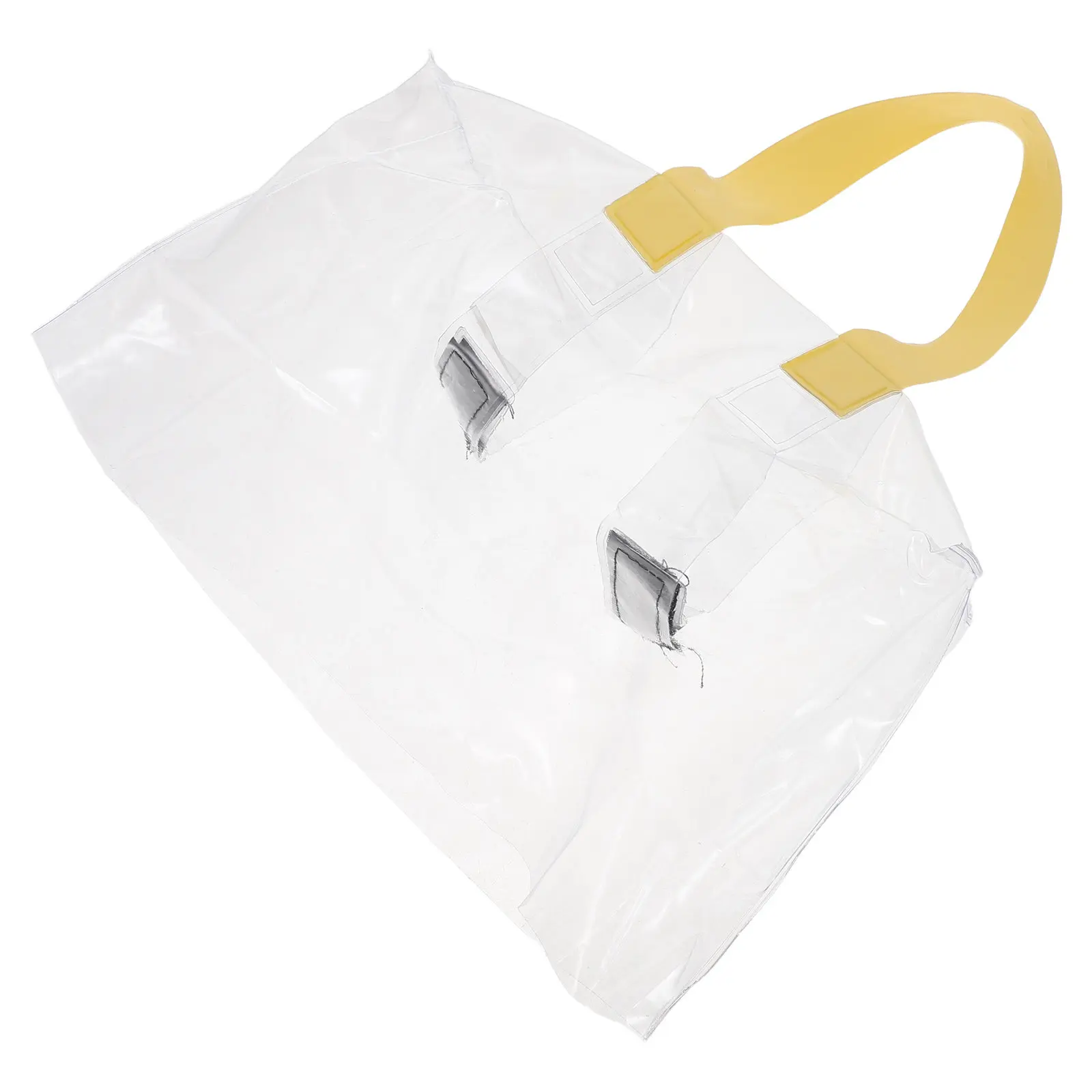 Electric Bike Charger Cover Bag Transparent PVC Rainproof Storage Pouch Yellow Handle Outdoor Waterproof Charging Port