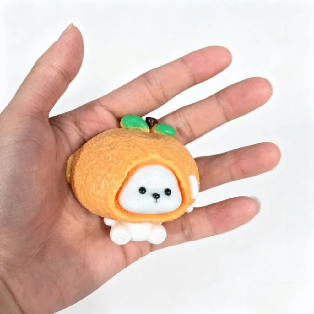 Food-Grade Silicone Fruit Series Squeeze Toys Super Soft Edge-Stitching Style Fruit Series Squishy Keychain Fruit Series