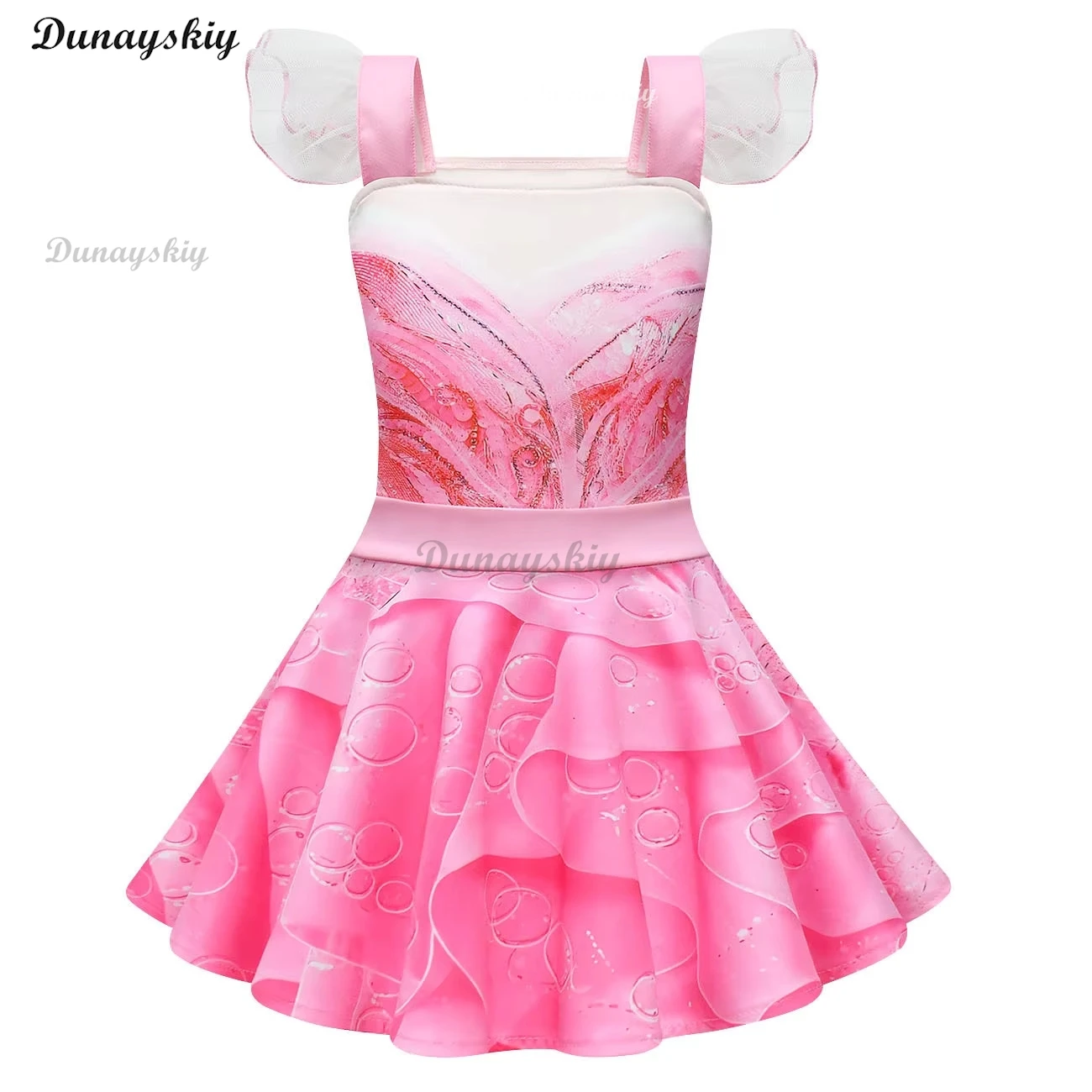 Розовое платье с летающими рукавами из фильма «Злой Глинда», комплекты костюмов для косплея для детей, девочек, Хэллоуин, карнавал, вечеринка, сценическая одежда, ролевая игра