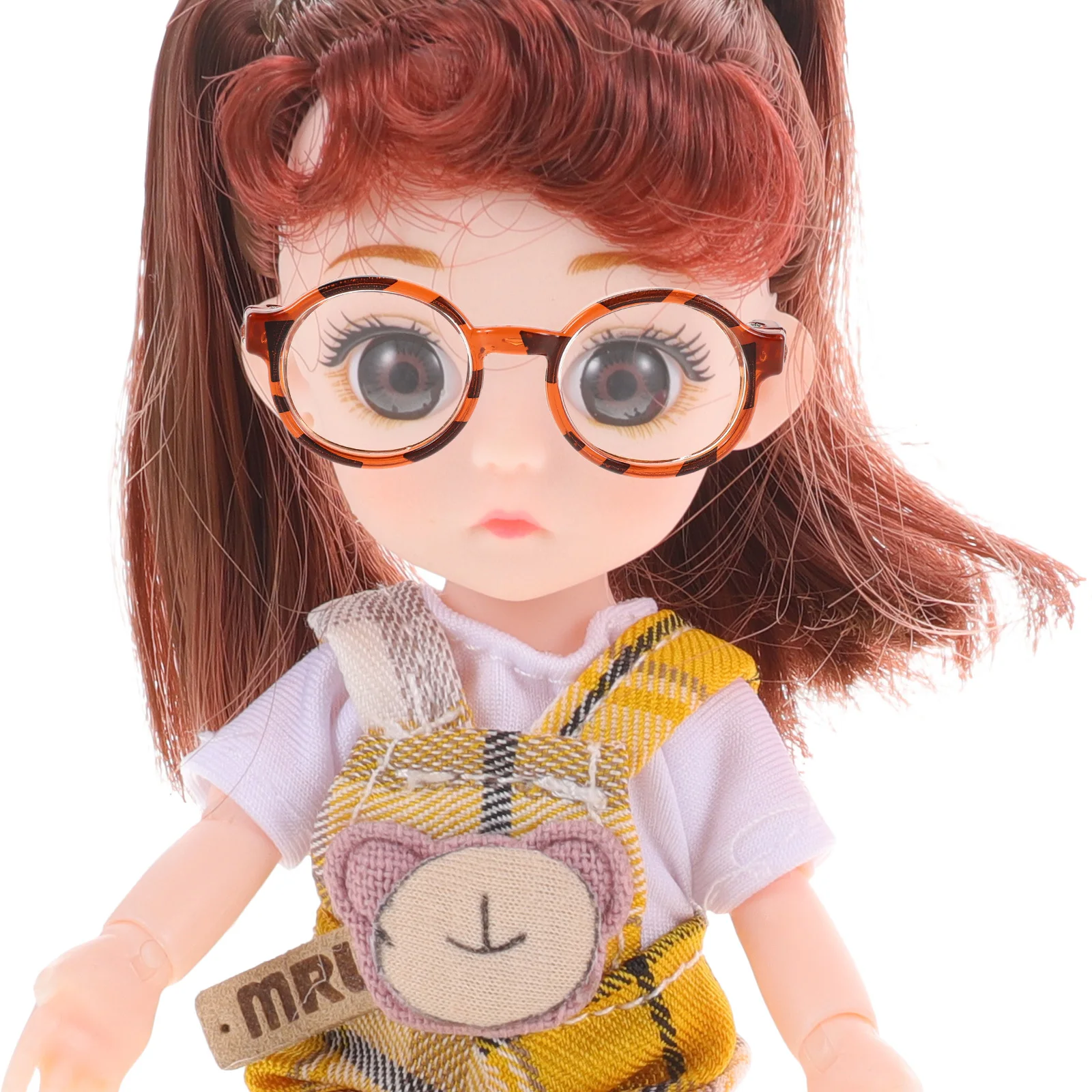 ミニメガネ6個：ドレスアップアクセサリー用のコットンメガネ、ドールハウスクラフト用の小さなサングラス、子犬のペットコスチューム