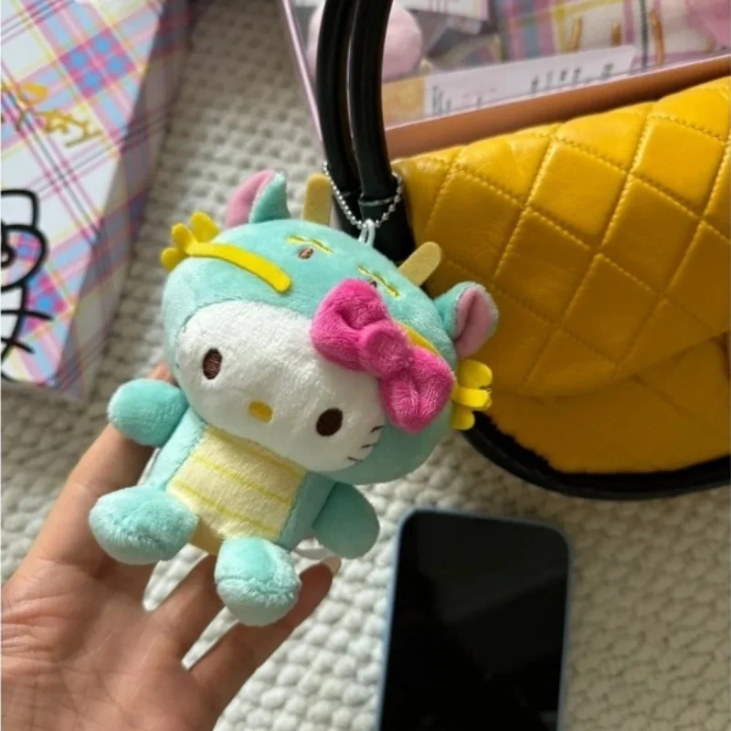

Hello Kitty Sanrio Kawaii Plush Toys Cute The Year of The Loong Limited Series Plush Doll Backpack Pendant Keychain Girl Gift
