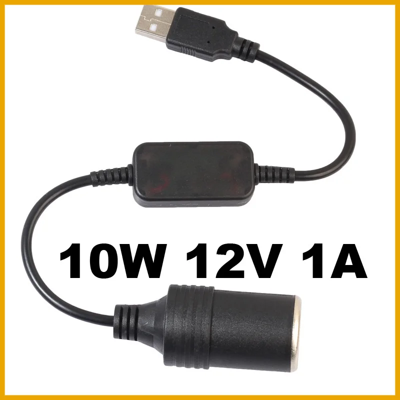 NEW 5V 2A USB To 12V Cigarette Lighter Socket USB Male to Female Cigarette Lighter Adapter Converter Car Electronics Accessories