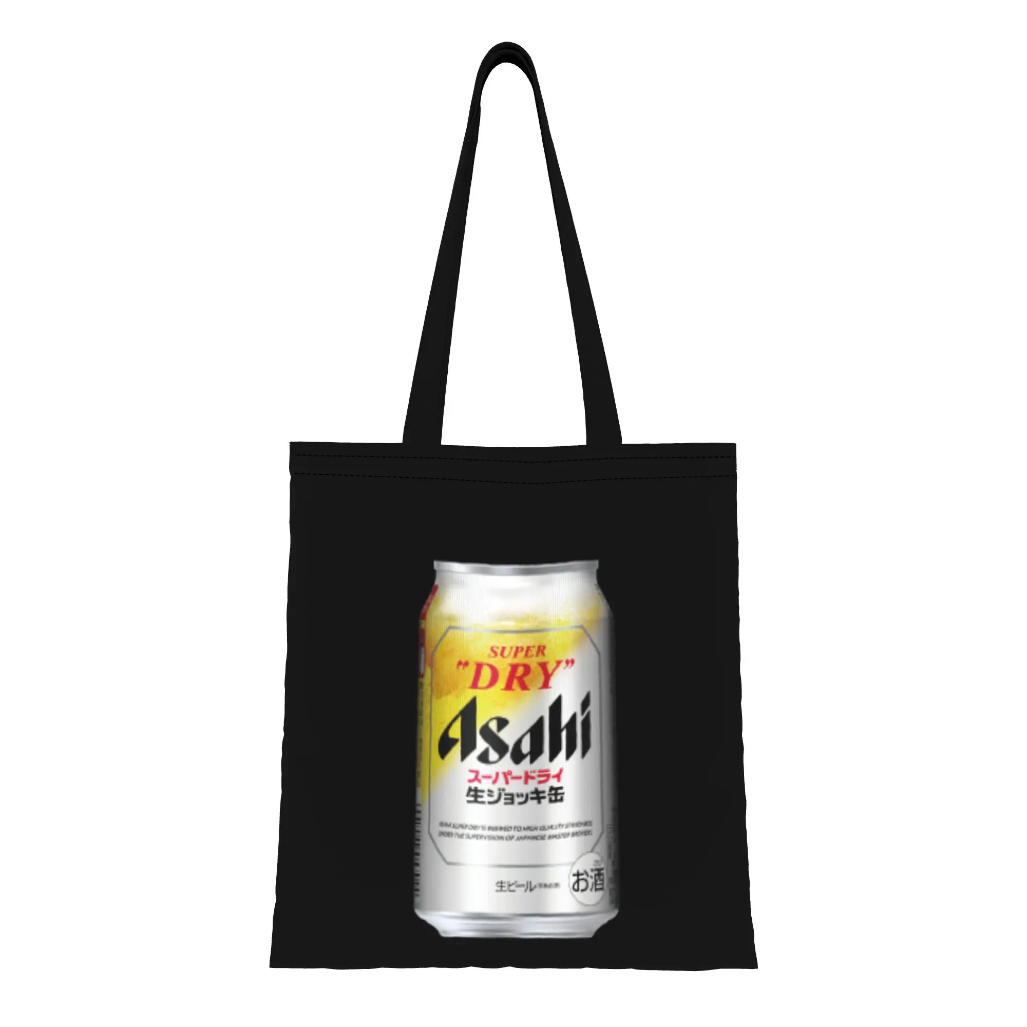 

Сумка-шоппер из канваса aAsahi Super Dry Can, идеально подходит для покупок, путешествий, активного отдыха, прочная сумка через плечо.