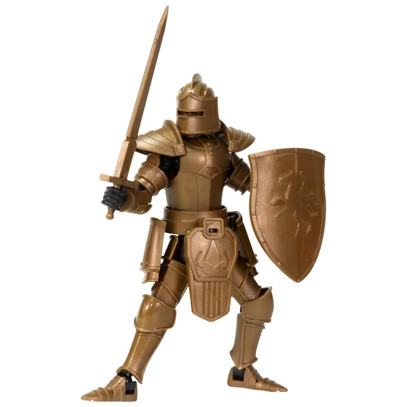 القرون الوسطى فارس الجندي 13 عمل أرقام ثلاثية الأبعاد مطبوعة متعددة المفاصل المنقولة محظوظ 13 عمل الشكل الدمية لتقوم بها بنفسك تجميع اللعب #5