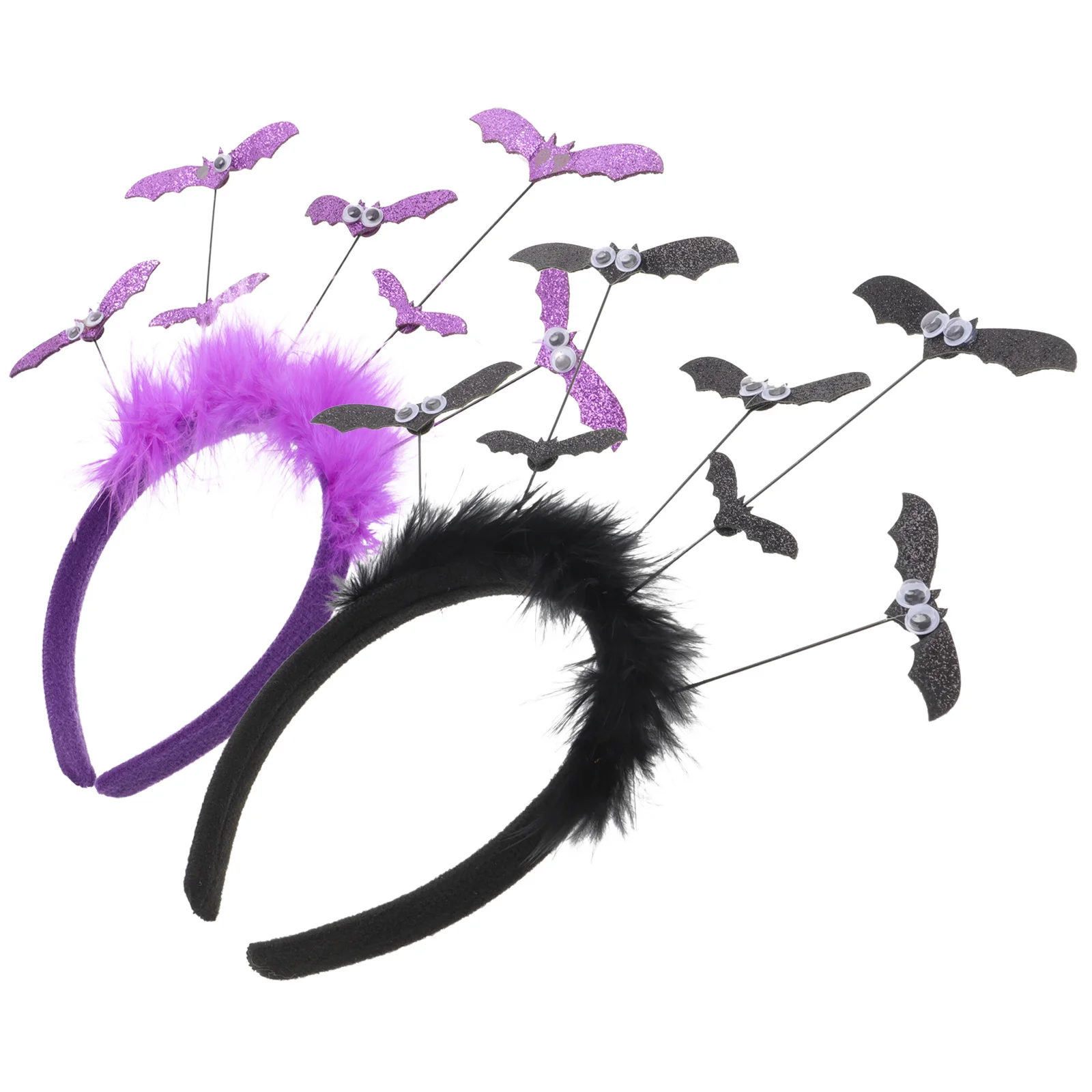 

2Pcs Halloween Bat Headband Comfortable Fit Big Eyes Design Hairband for Party Cosplay Festival Bat Hair Accessories