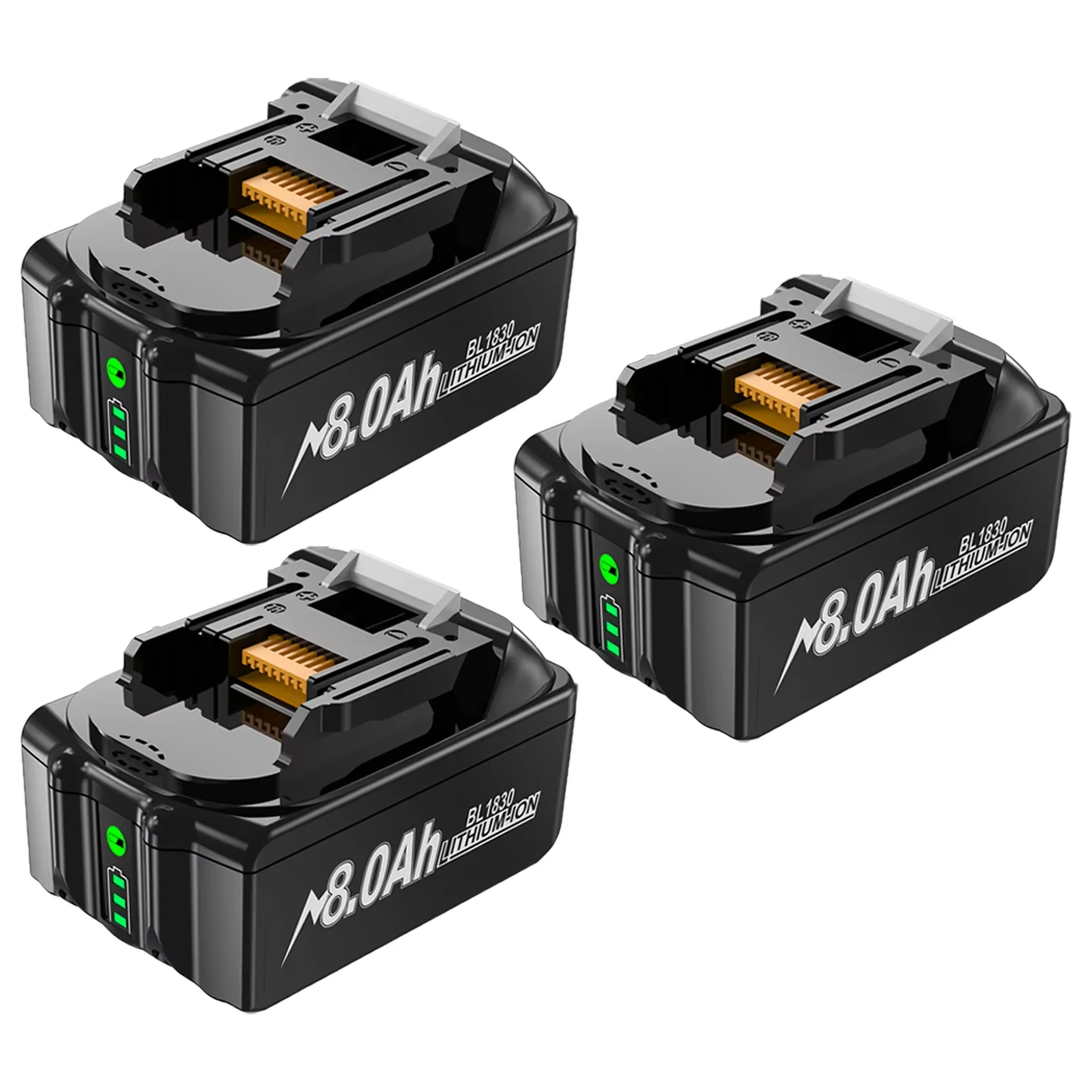 Ersatzakku für Makita 18V BL1830 8000mAh Li-Ion, kompatibel mit Makita BL1815 BL1840 BL1850 BL1860 BL1890 Elektrowerkzeug-Akku