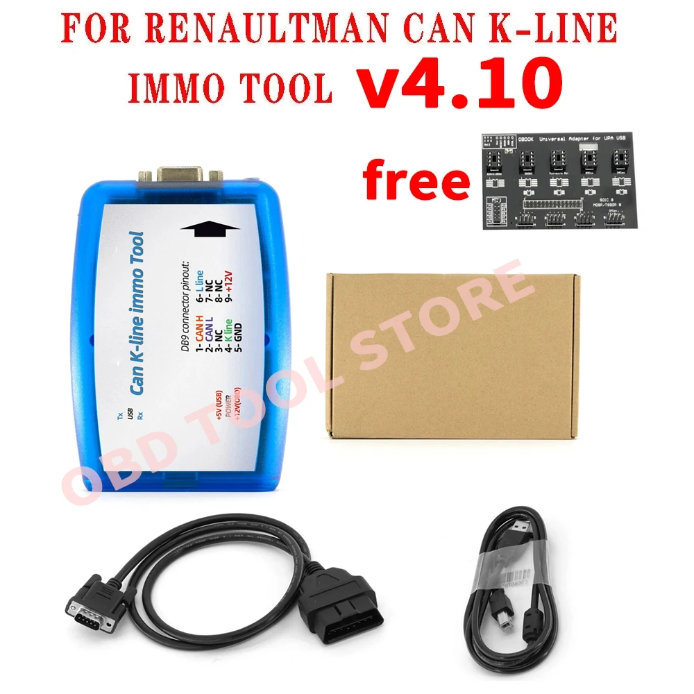 

ECU Tool for Renaultman C-an K-line V4.06 4.10 Support for Renault C-AN K-line Immo Tool OBD2 Auto ECU Programmer R W EEPROM