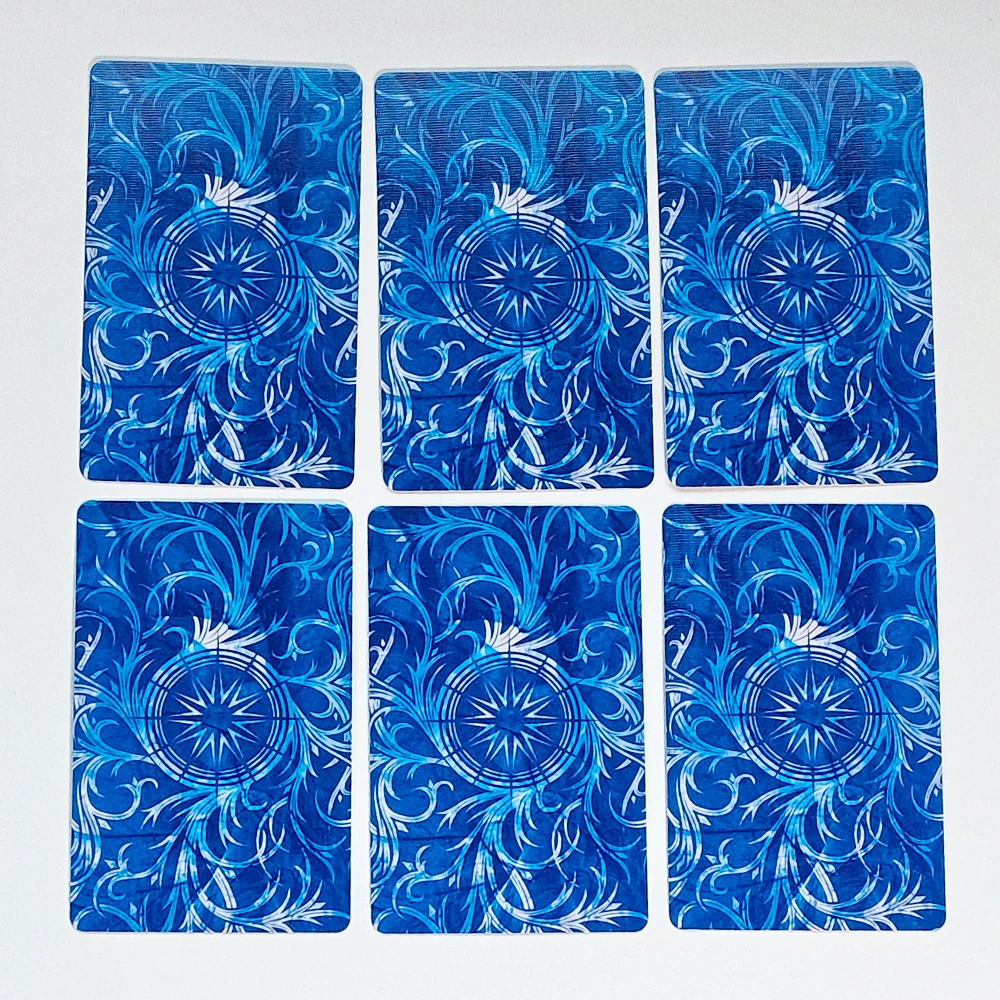 9×6cm ミラー・トゥルース・ルノルマンデッキ、350GSM両面エンボス加工カードストックに印刷、36枚の魅惑的なフラクタルイメージカード