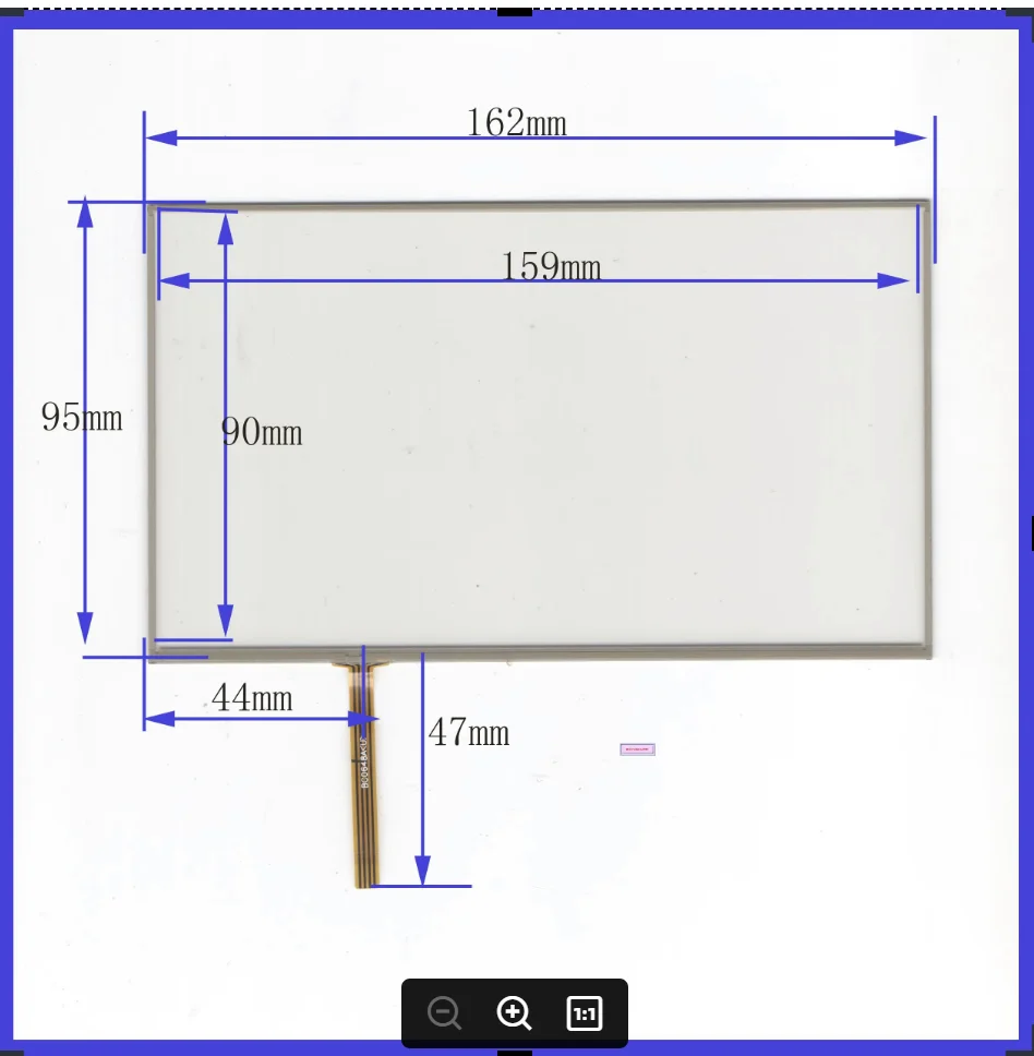 7-inch four Wire 162*95 BC0648 Handwritten Touch External resistor Screen ,compatible for Car DVD Navigation Universally