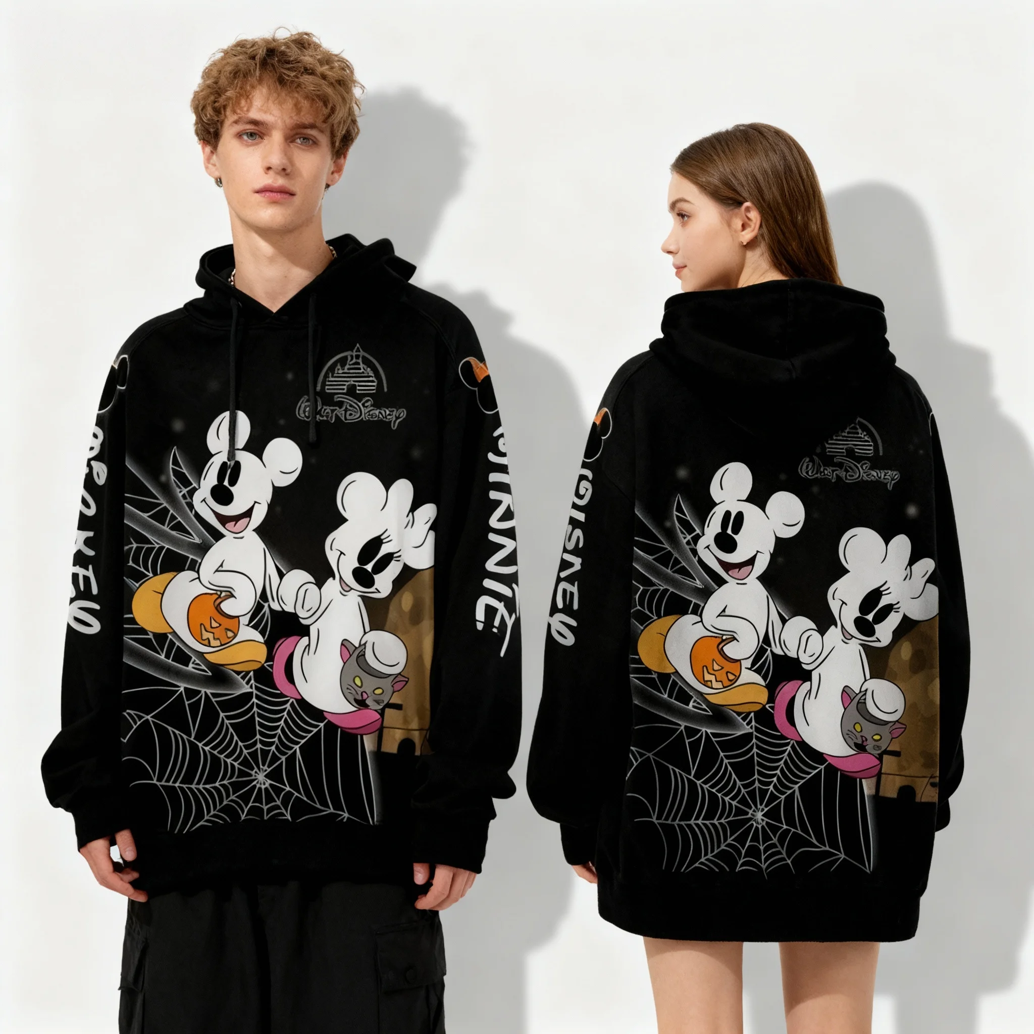 ديزني إصدار خاص ميكي ستيتش سلسلة كاملة الشارع المتضخم الكبار والأطفال الوالدين ملابس الطفل الخريف / الشتاء هوديس