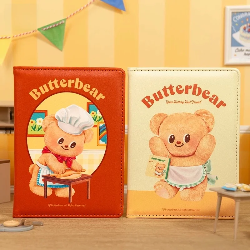 Butter Bear Passport Holder Document Bag Protective Cover Multi-Functional Card Bag for Travel Abroad Portable Card Holder Ti...