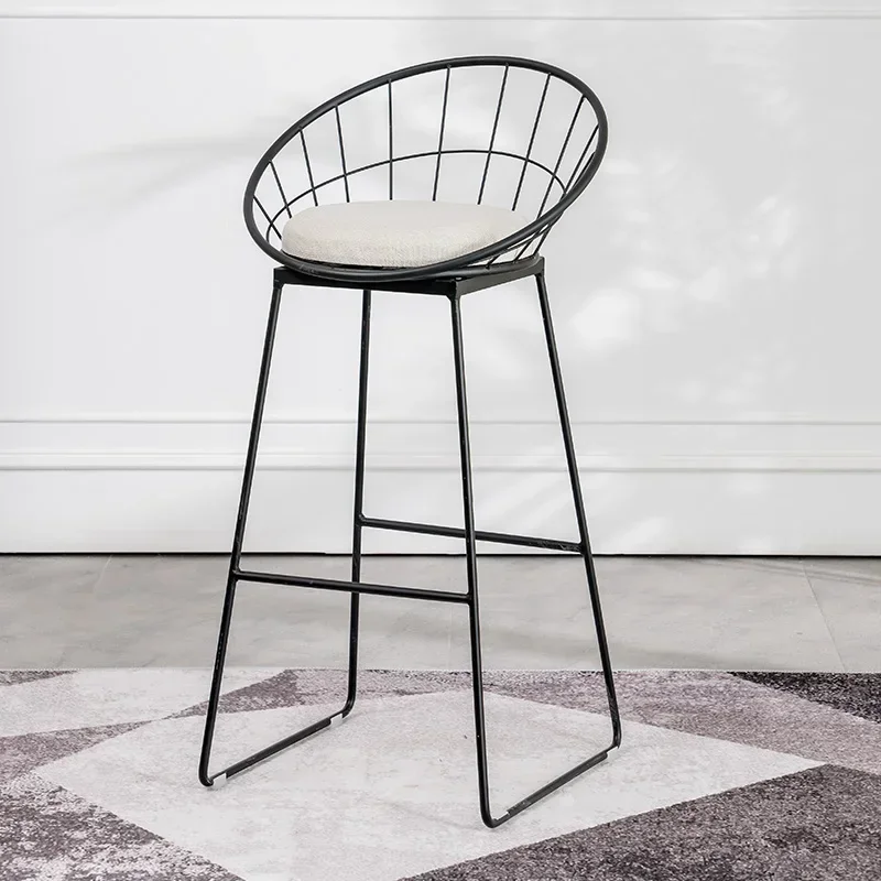 

Modern Black Bar Stools Dining Room Kitchen Home Chair Office Design Luxury Home High Sedie Da Pranzo Interior Metal Furniture